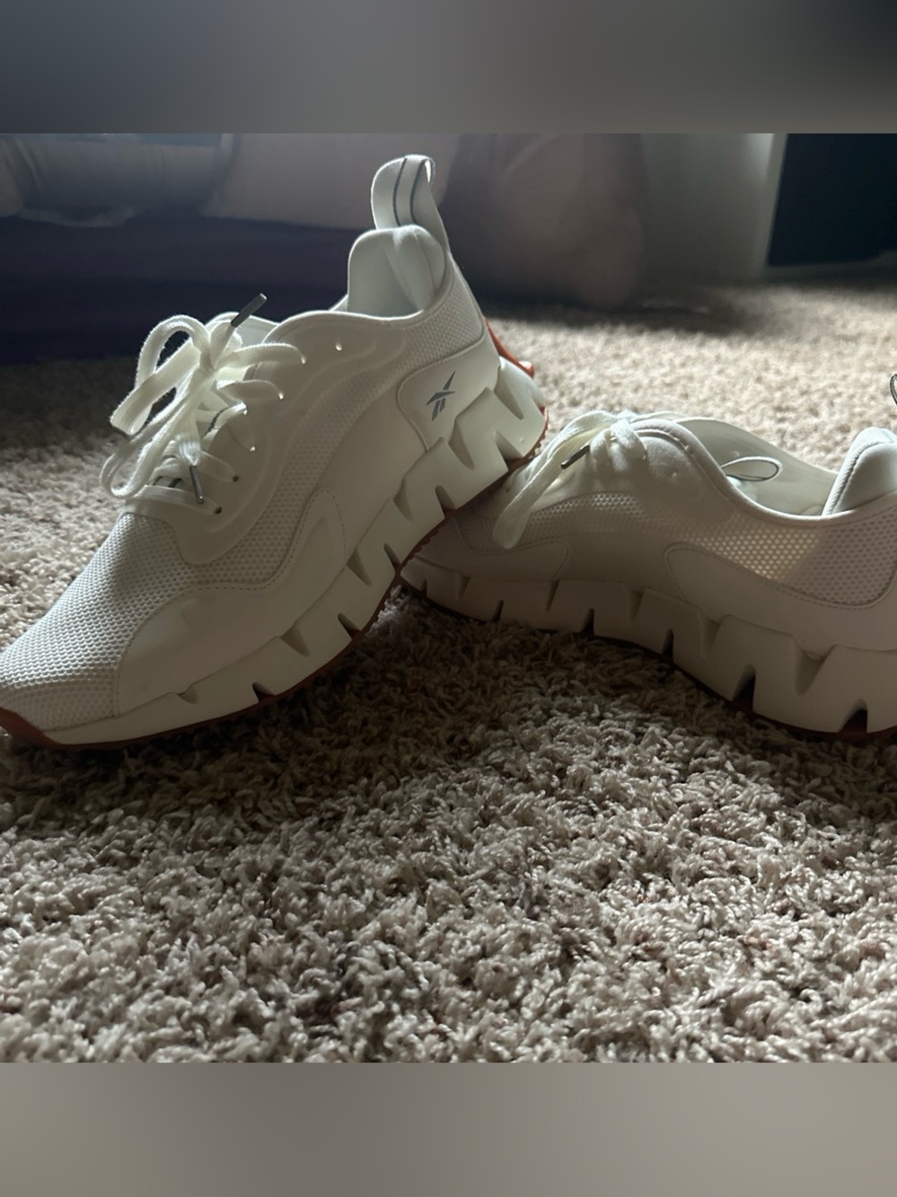 Reebok Women’s White Chunky-Soled Athletic Sneakers